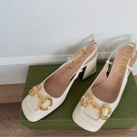 Gucci Horsebit Slingback Heels - Picture 2 of 4